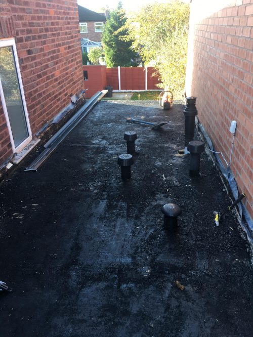 Flat roofing job Stockport - Before